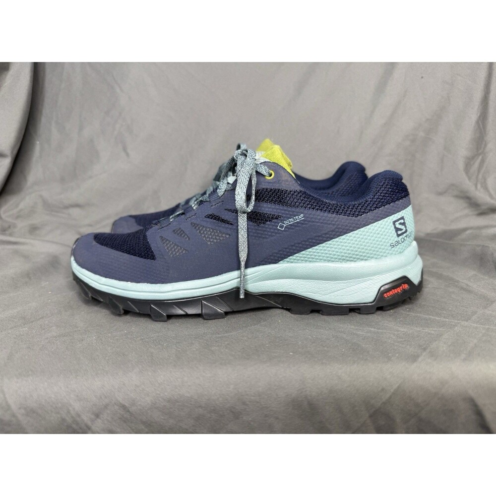 Salomon Outline GTX 406188 Women's Size 9 Navy Blue Running Shoes Trail Sneakers
